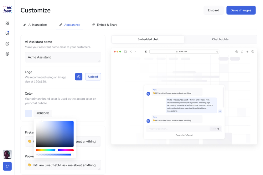 NoForm.ai Landing Page