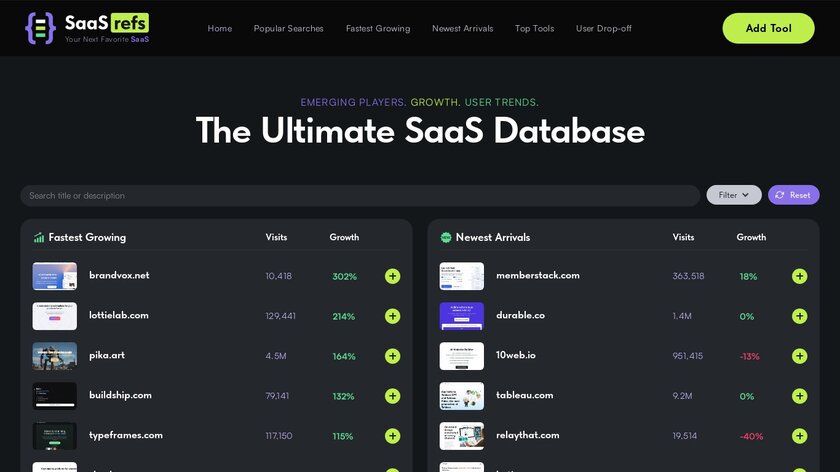 SaaSrefs Landing Page