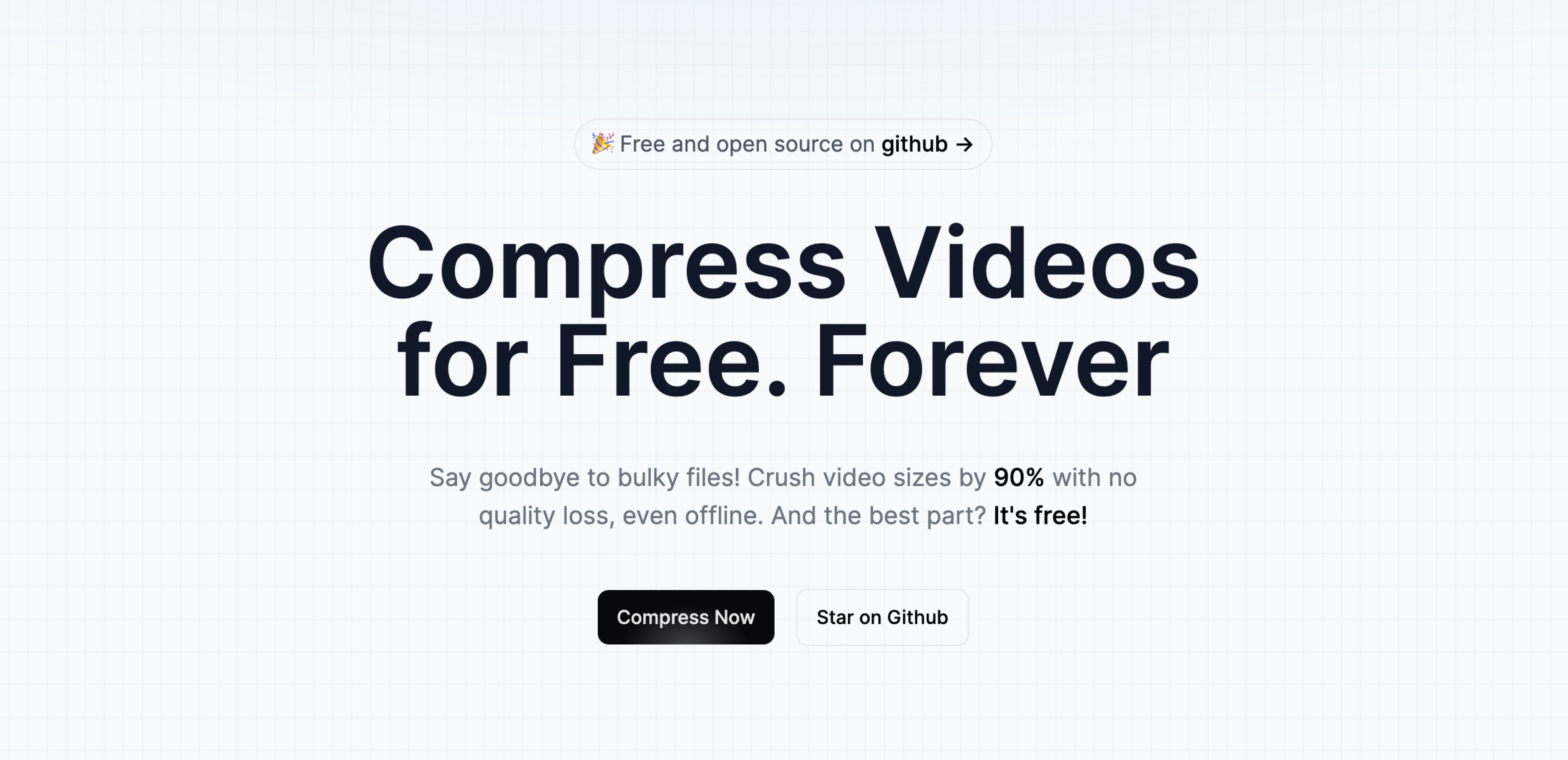 Video Compress Landing Page
