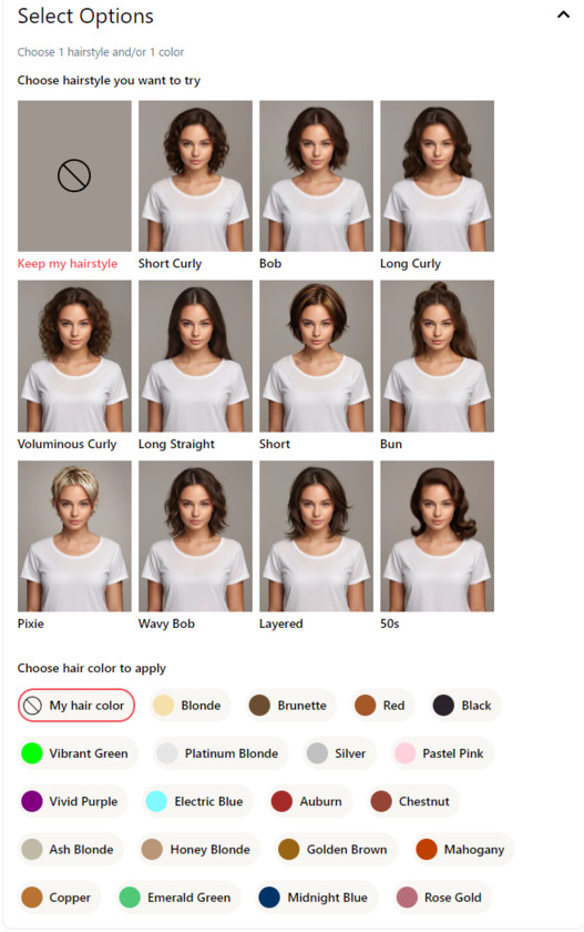 TryHairstyles.io Landing Page