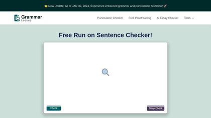 SentenceCheckup.com screenshot