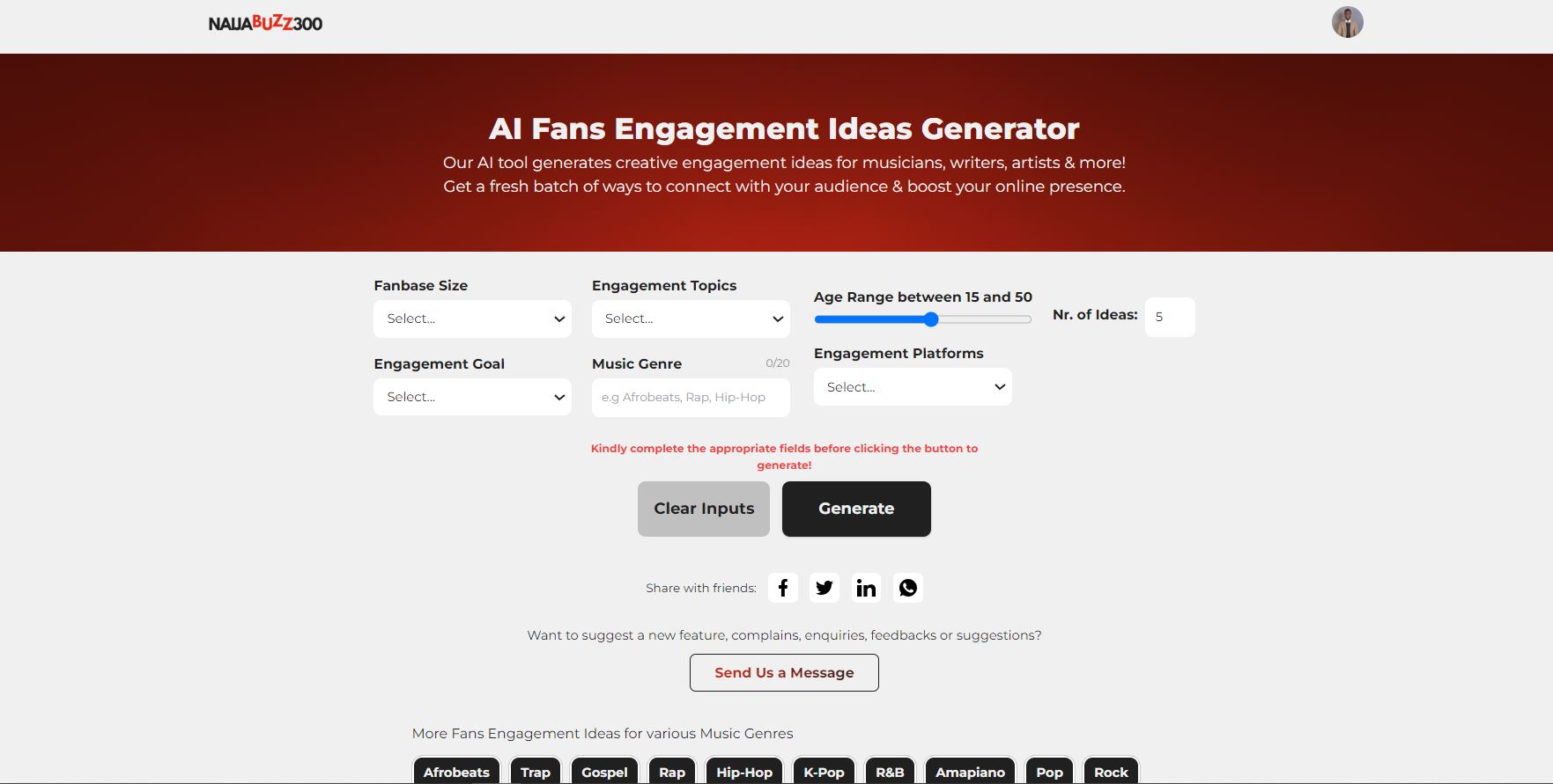 NaijaBuzz300 fans engagement ideas generator