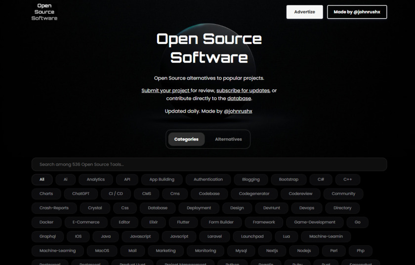 OssSoftware.org Landing Page