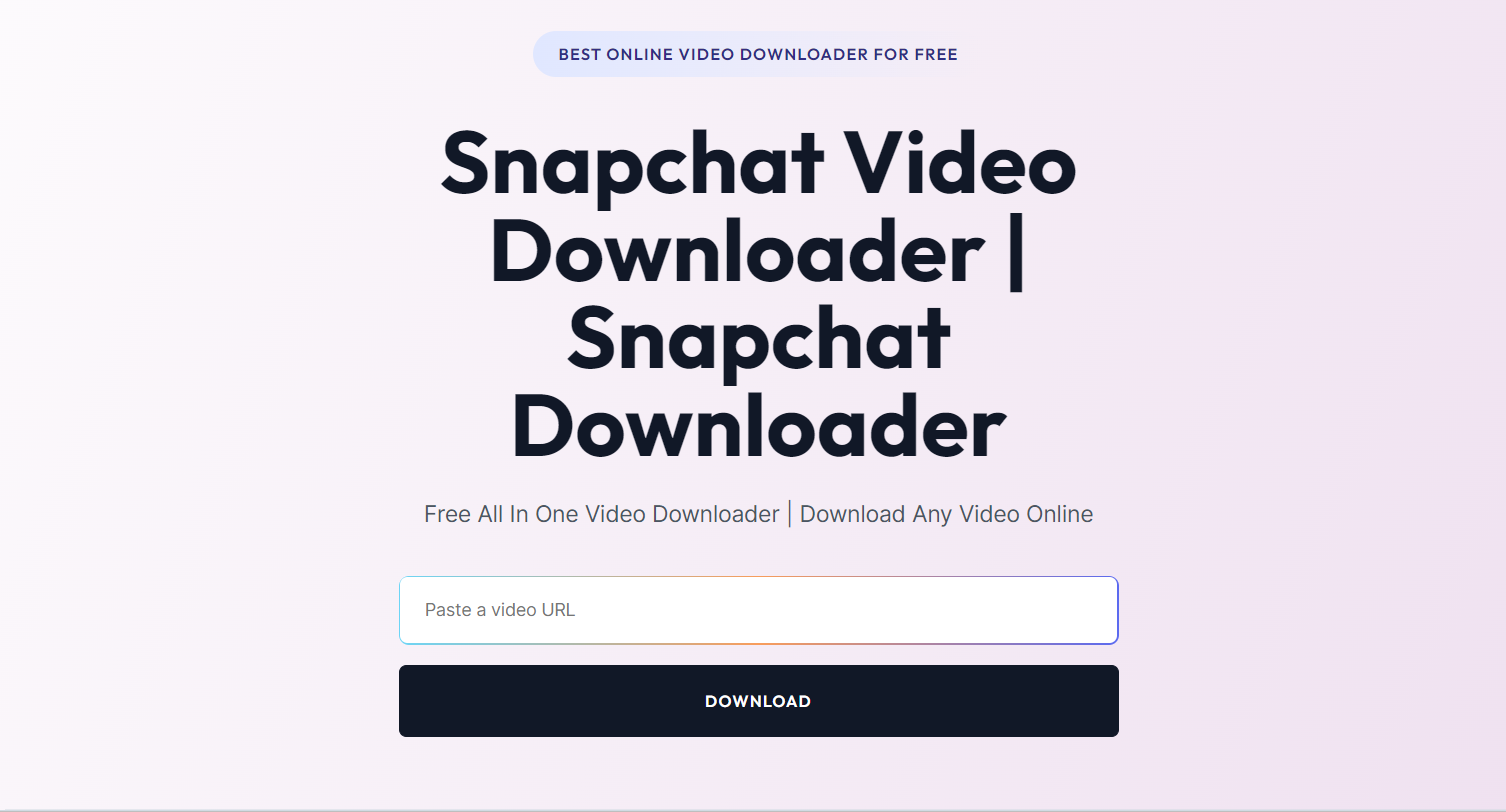 Snapchat Video Downloader Online 