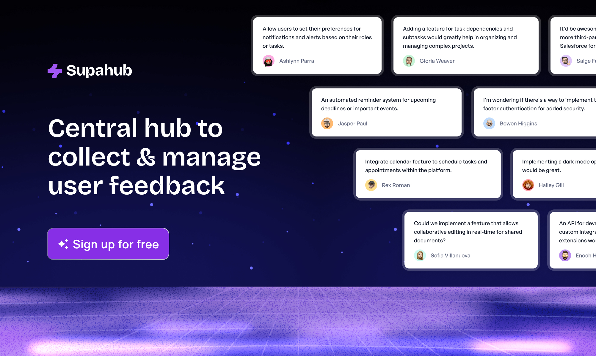 Supahub Central hub to collect and manage customer feedback
