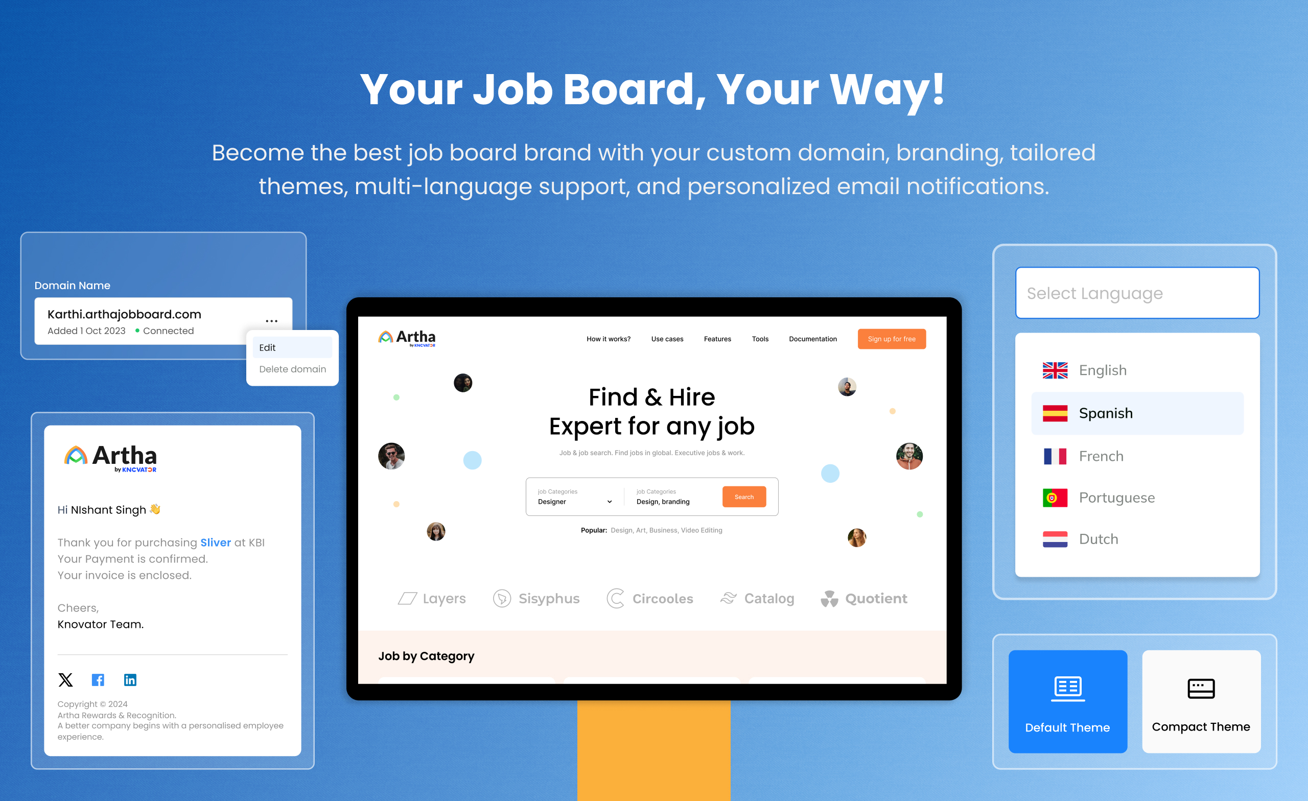 Artha Job Board Easy Customization on Artha Job Board