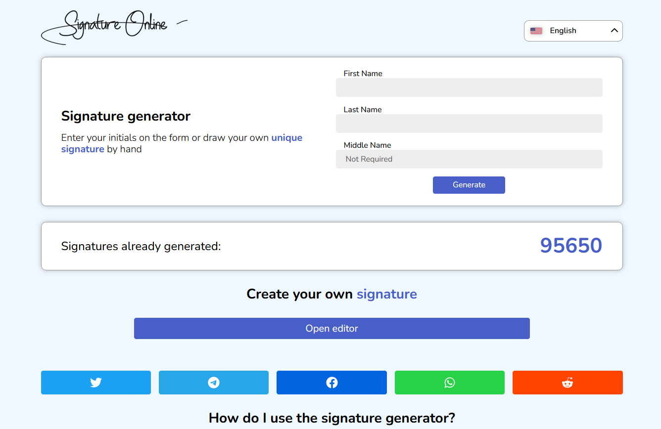 OnlineSignatures.net Online Signature Generator