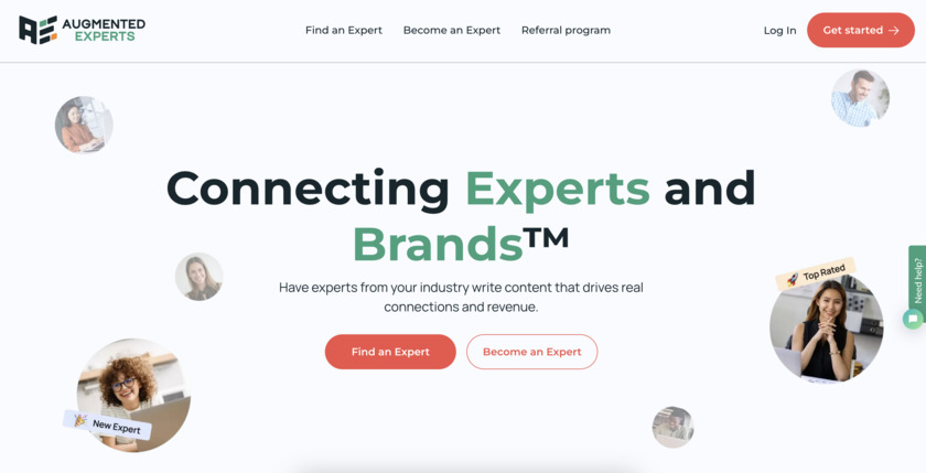 Augmented Experts AI Landing Page