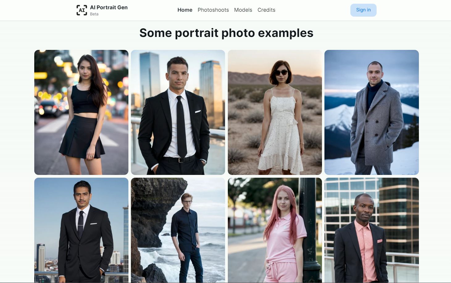 AI Portrait Gen Generated photos examples