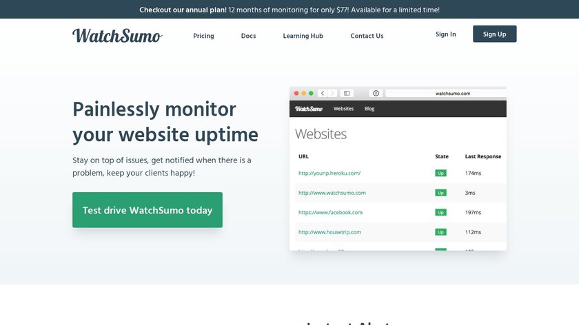 WatchSumo Landing Page