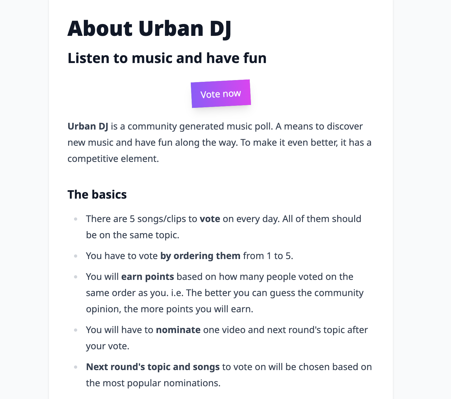 Urban DJ About