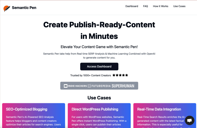 Semantic Pen Landing Page