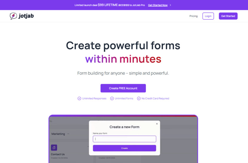JotJab Landing Page
