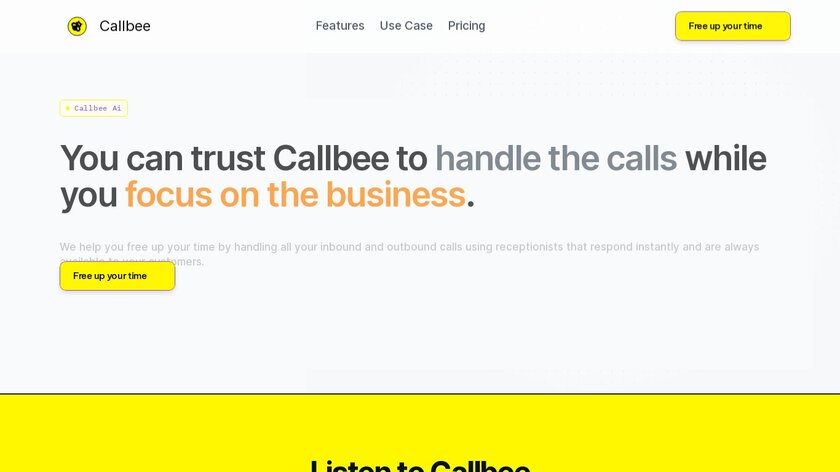 Callbee AI Landing Page