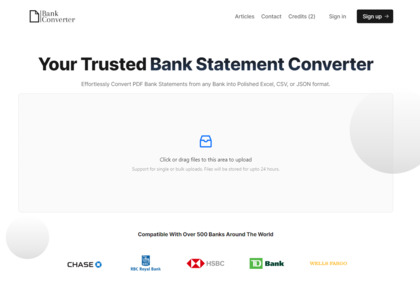 Bank PDF Converter image