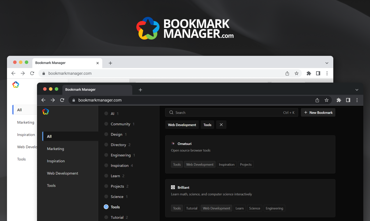 BookmarkManager.com Bookmark Manager Screenshot