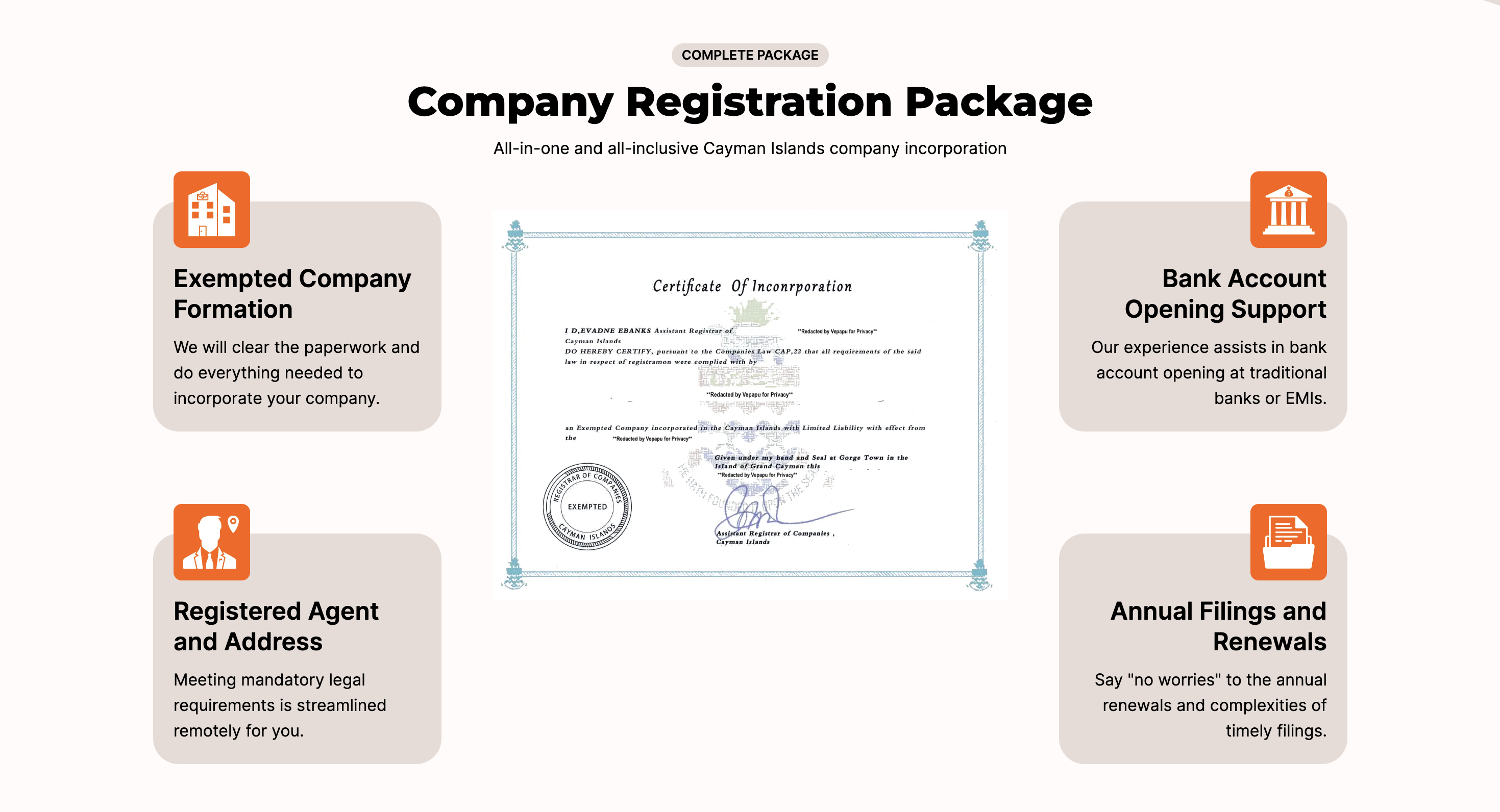 Vepapu Company incorporation package