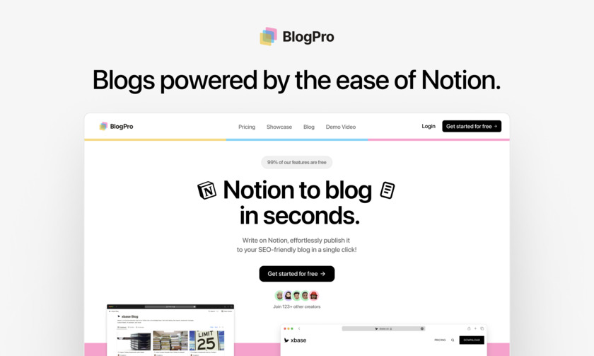 BlogPro Landing Page