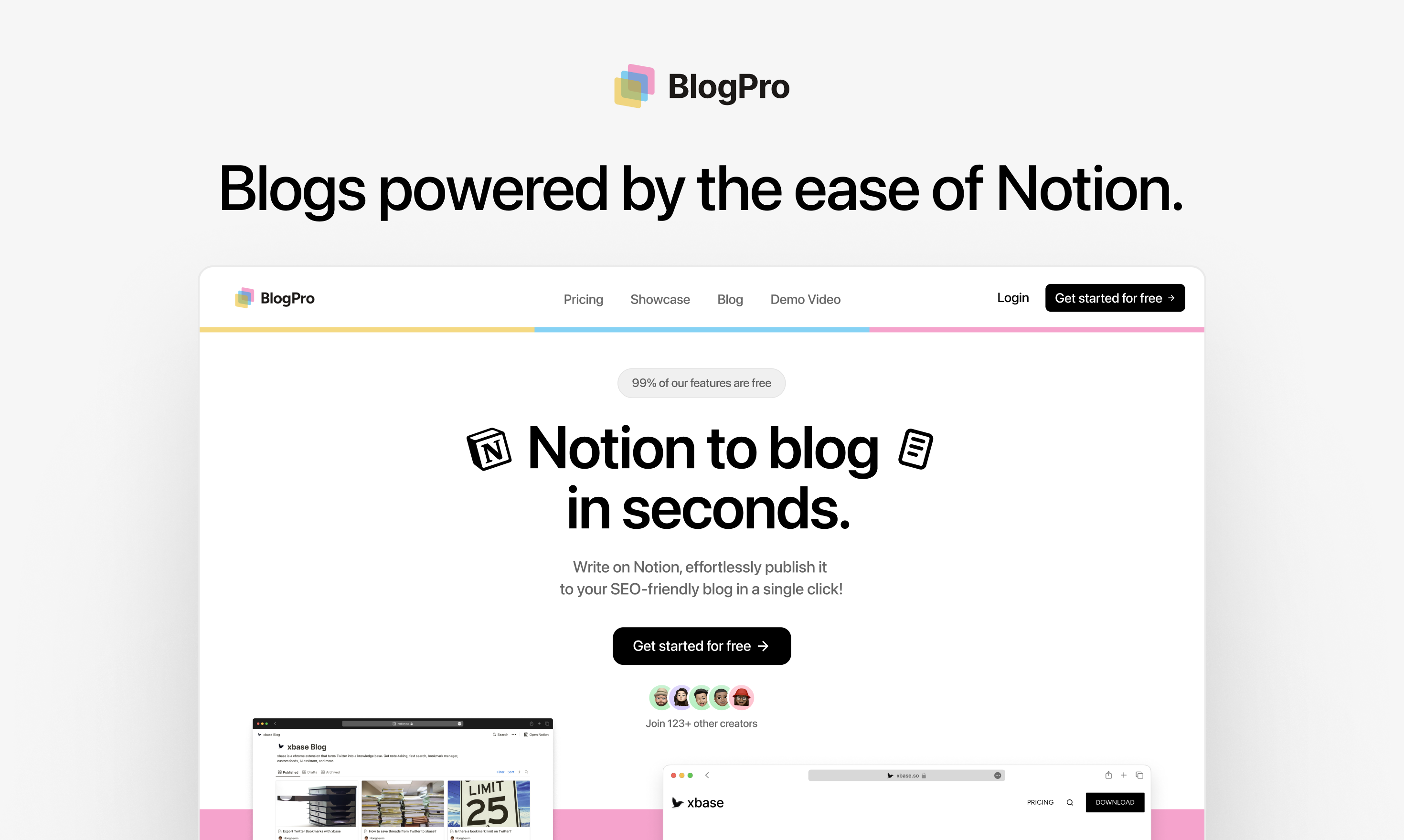 BlogPro Blogs powered by the ease of Notion.