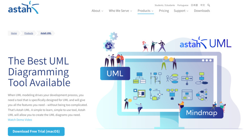 Astah UML Landing Page