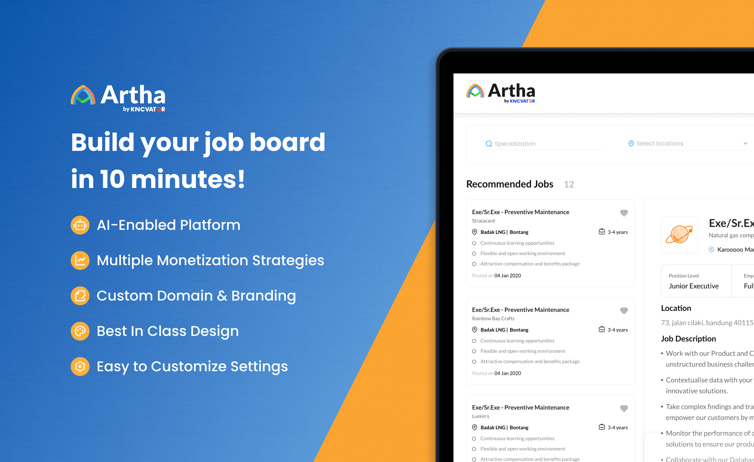 Artha Job Board Onboarding on Artha Job Board