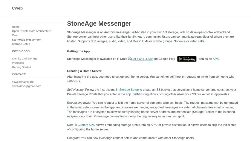 StoneAge Landing Page
