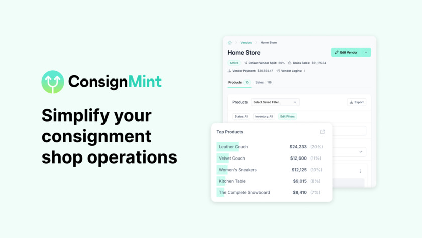 ConsignMint Landing Page
