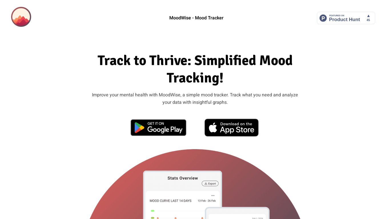 MoodWise Landing page