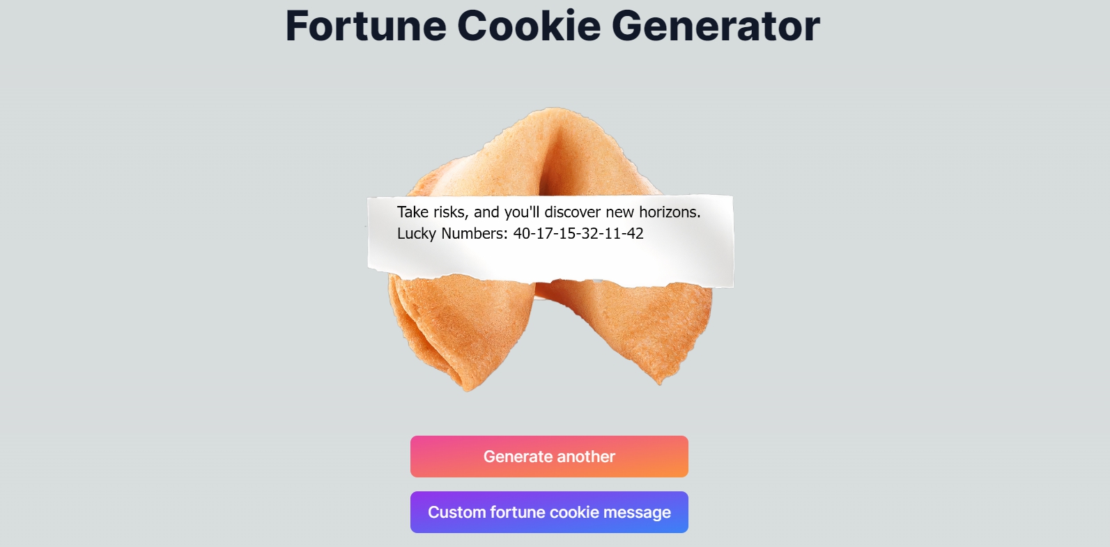 Fortune Cookie Generator 
