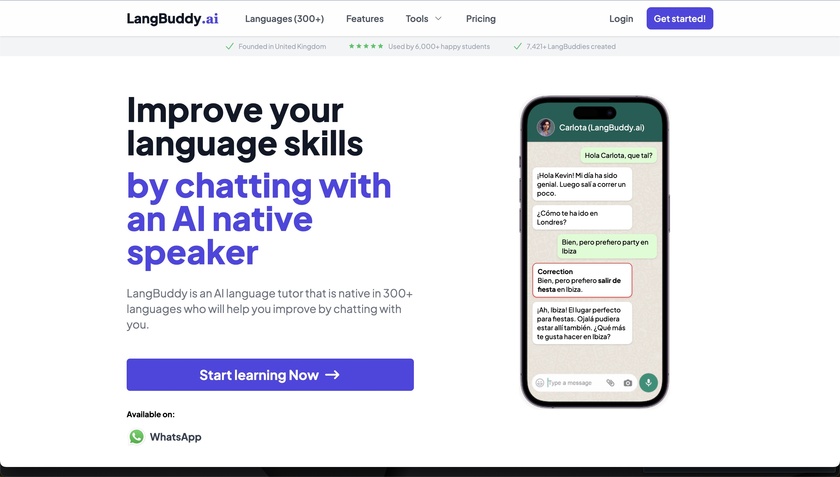 LangBuddy.ai Landing Page