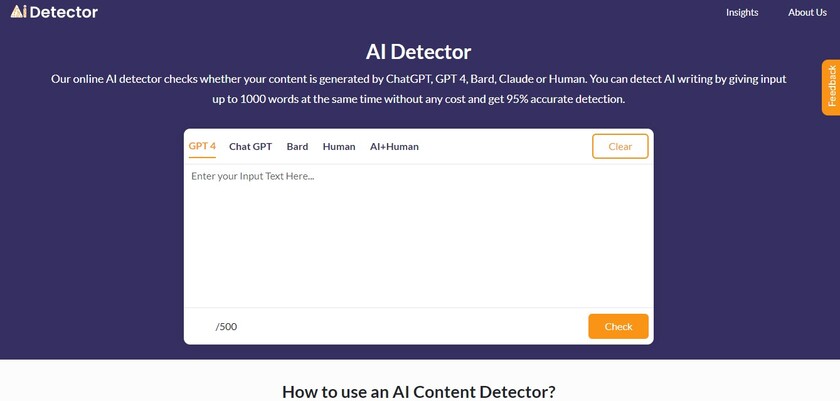 AI-Detector.info Landing Page