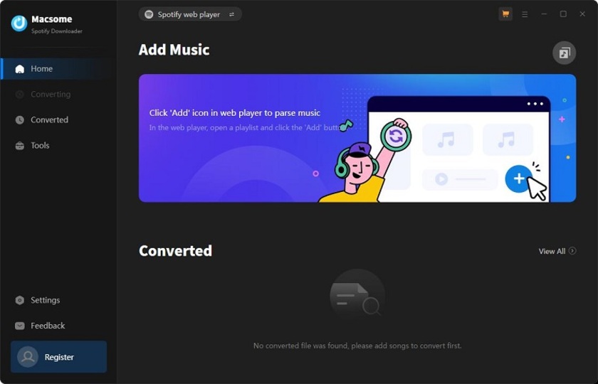 Macsome Spotify Music Downloader Landing Page