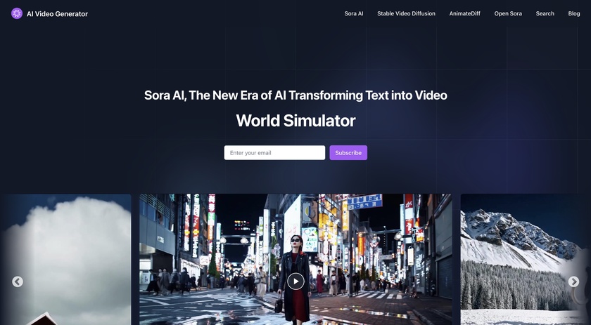 videoai.cc Landing Page