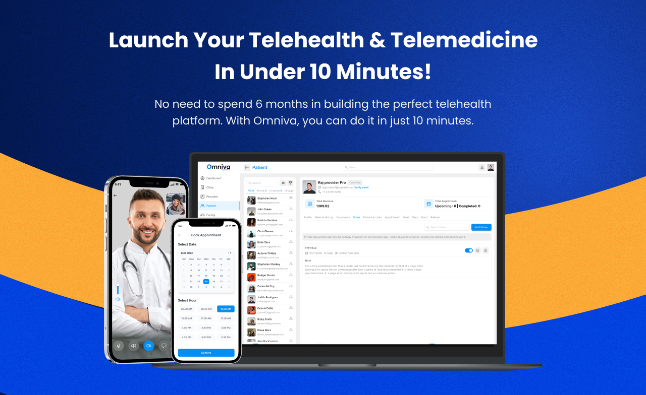 Omniva Telehealth Launch Your Telehealth & Telemedicine In Under 10 Minutes!
