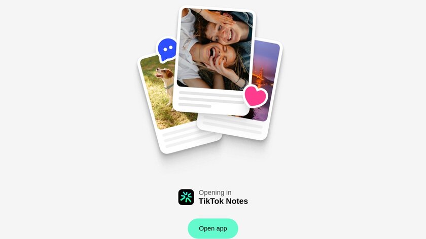 TikTok Notes Landing Page