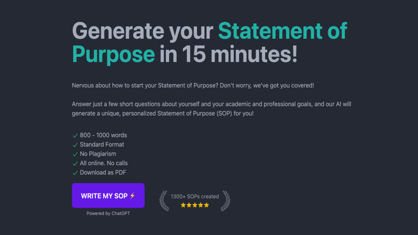 SopCreator Landing Page