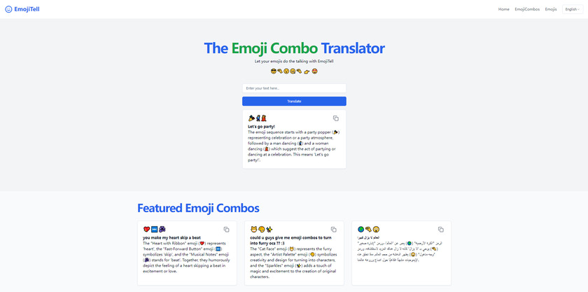 EmojiTell Landing Page