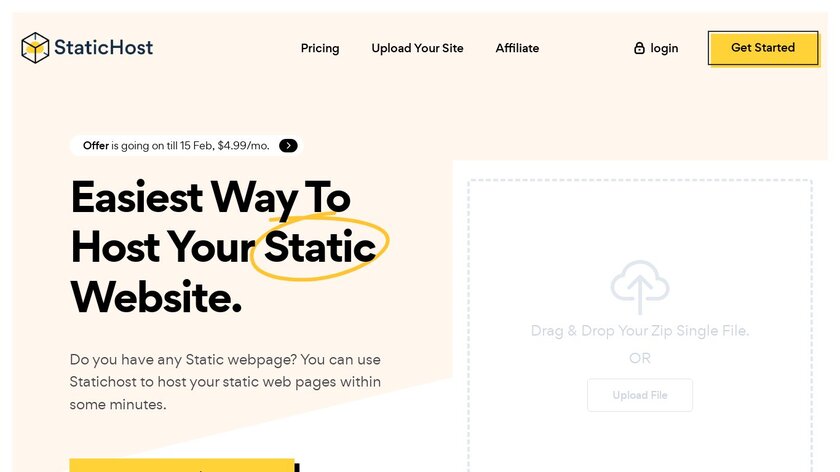 StaticHost Landing Page