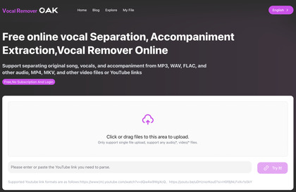 Vocal Remover OAK screenshot