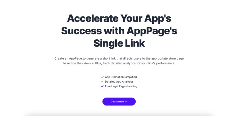 App Page Landing Page