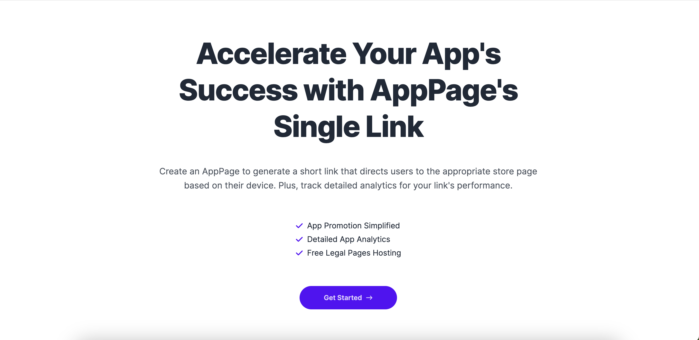 App Page Landing Page of AppPage