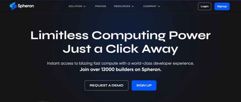 Spheron Landing Page