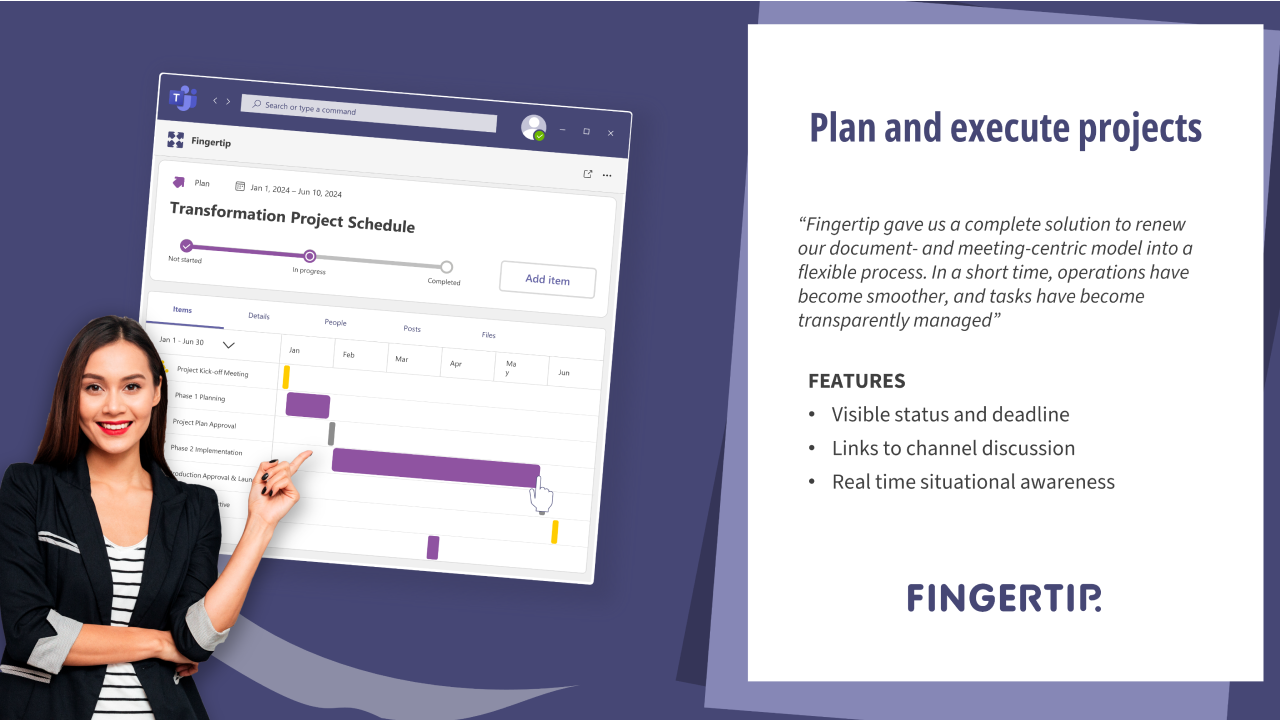 Fingertip Fingertip provides clarity to plan and execute strategic processes with transparency and accountability.