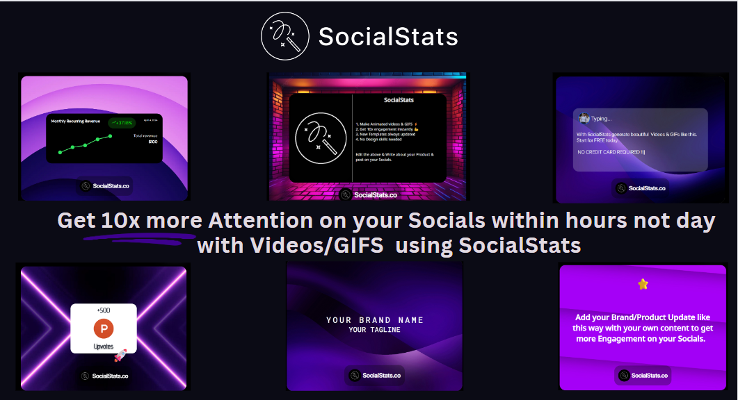 SocialStats.co A snippet of Videos you can create with SocialStats