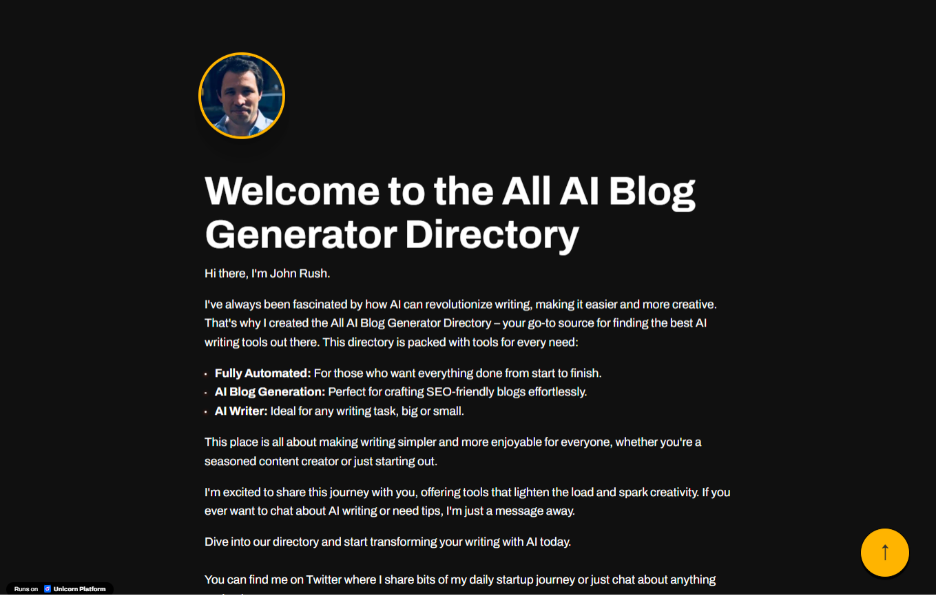AI Blog Generators AI Blog Generators: Boost your blog’s quality with AI-driven text creation tools.