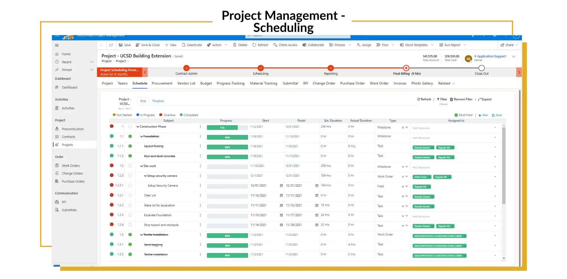 BUILDFitters BUILDFitters helps construction professionals stay on top of scheduling with robust scheduling features, seamlessly integrating with budgeting, order tracking, and task management for on-time and on-budget project delivery. 