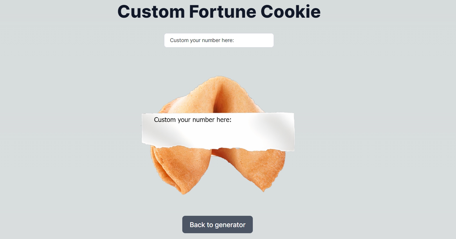 Fortune Cookie Generator 