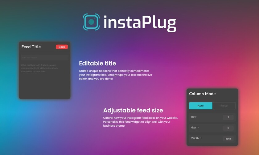 InstaPlug App Landing Page