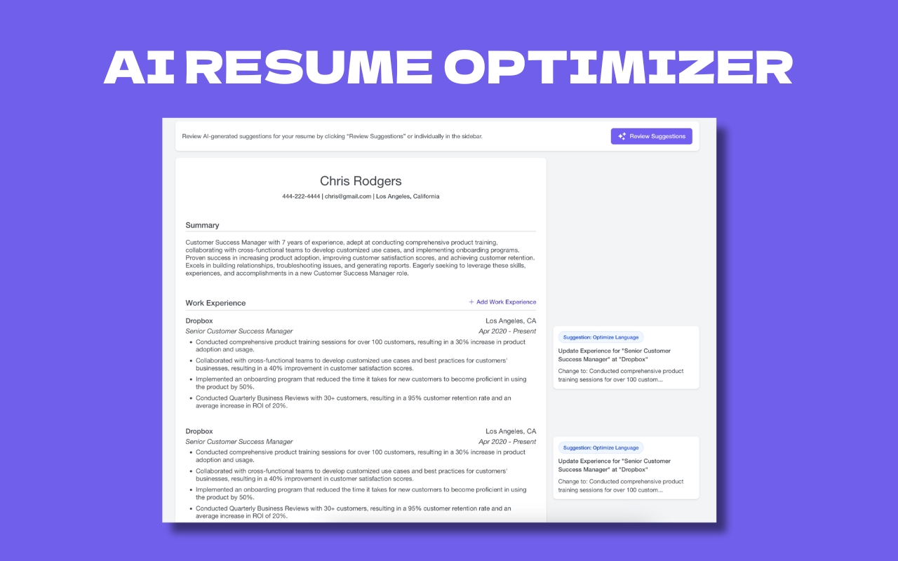 Swooped.co AI Resume Optimizer