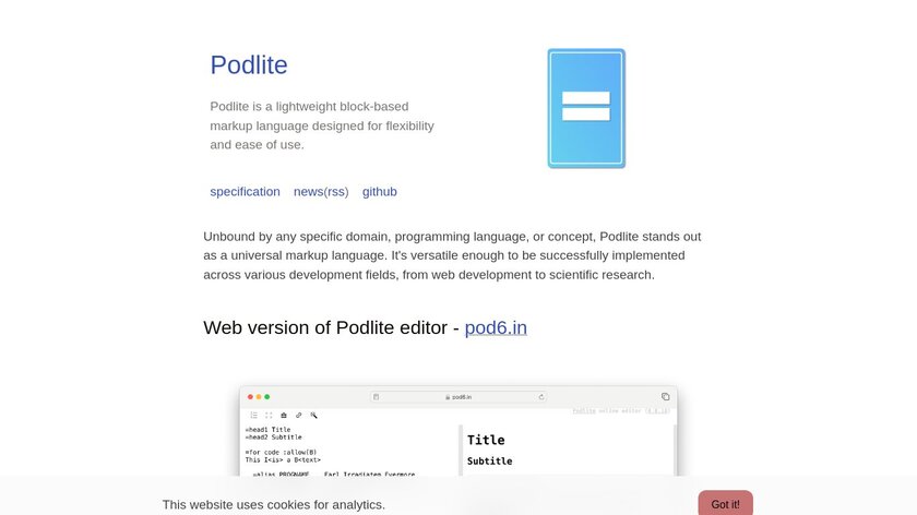 Podlite Landing Page